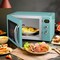 Costway 0.9Cu.ft. Retro Countertop Compact Microwave Oven 900W 8 Cooking Settings BlackGreenWhite